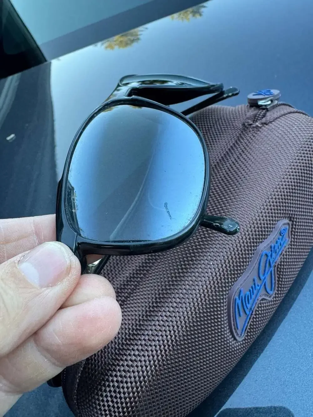 Maui Jim MJ-178-02 Black Polarized Sunglasses with Case